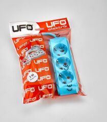 UFO TOPRAKLI GRUP PRİZ ÜÇLÜ 3 METRE KABLOLU MAVİ RENK