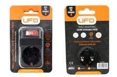 UFO AKIM KORUMALI FİŞ PRİZ SİYAH