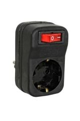 UFO AKIM KORUMALI FİŞ PRİZ SİYAH