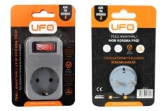 UFO AKIM KORUMALI FİŞ PRİZ GRİ