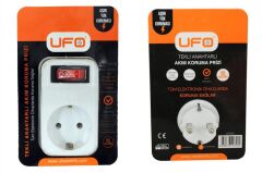UFO AKIM KORUMALI FİŞ PRİZ BEYAZ