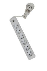UFO 6 LI  GRUP PRİZ USB AKIM KORUMALI 5 METRE BEYAZ