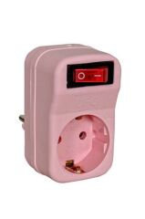 UFO AKIM KORUMALI FİŞ PRİZ PEMBE