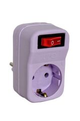 UFO AKIM KORUMALI FİŞ PRİZ MOR