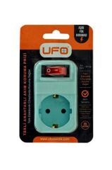 UFO AKIM KORUMALI FİŞ PRİZ MAVİ