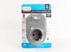 ufo yeni nesil tekli akım korumalı fiş priz gri anahtarlı 3000watt